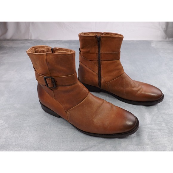 Johnston & Murphy Whitaker Boots Men's Size 11MChestnut Leather Full Zip‎